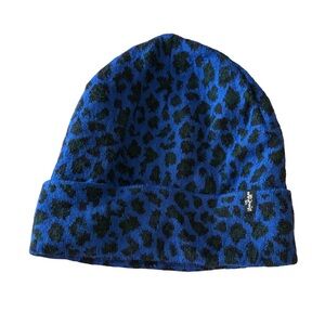 Blue cheetah print Levi's Beanie leopard